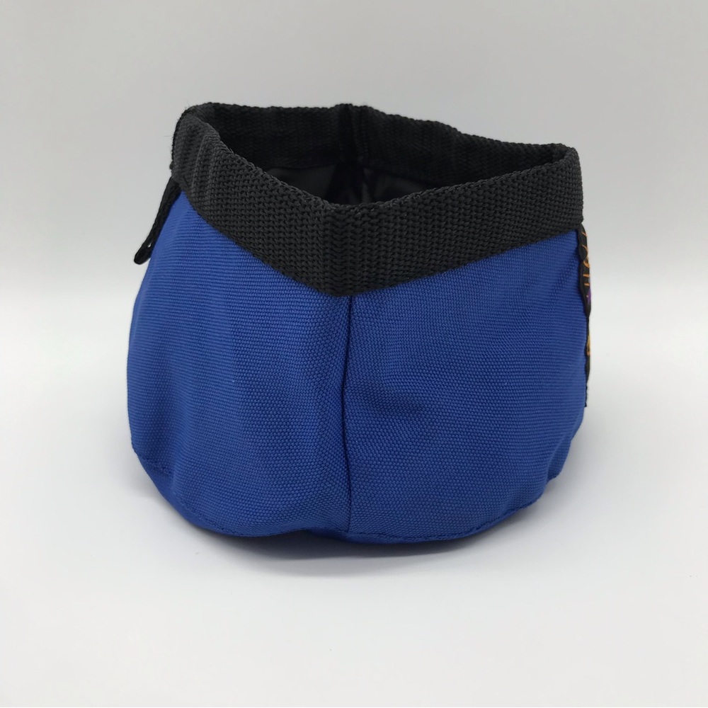 Outward Hound Pet Travel Gear Port-A-Bowl Portable Pet Bowl Blue Black Vintage - Picture 7 of 11